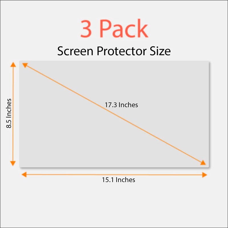 EZ-Pro Screen Protector Anti-Glare and Anti Finger Print Screen Protector (3 Pack) for 17.3 Laptop - Image 5